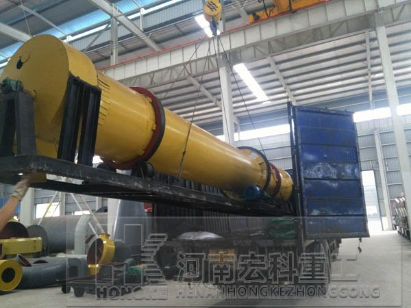 河南商丘的客戶，您采購(gòu)的Ф1200×8m雞糞烘干機(jī)已發(fā)出